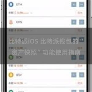 比特派iOS 比特派钱包的“资产快照”功能使用指南