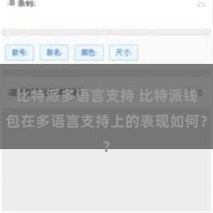 比特派多语言支持 比特派钱包在多语言支持上的表现如何？